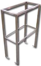 Piano d'appoggio su 4 gambe in acciaio inox