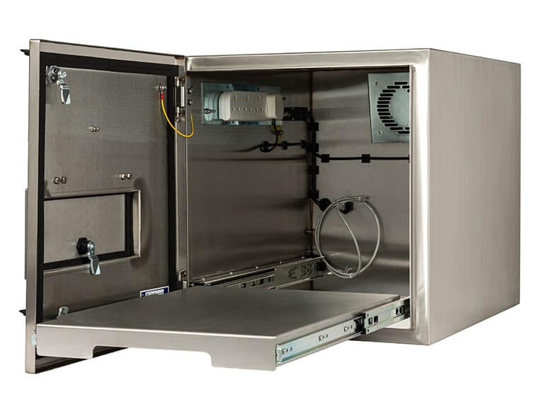 Involucro IP65 aperto per stampanti per etichette industriali Brother