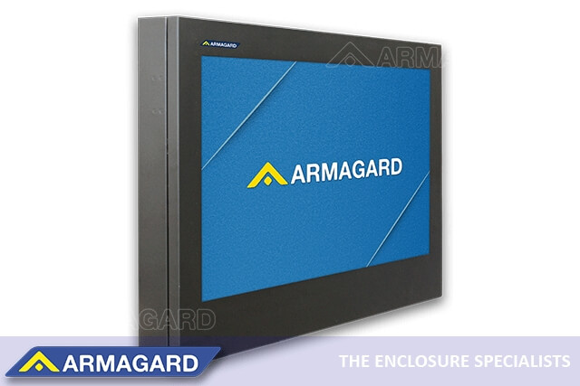 Involucro orizzontale per digital signage da esterno per fermate autobus