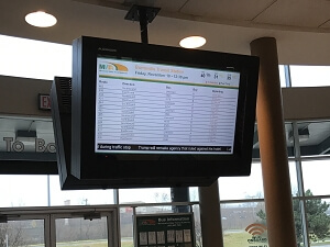 Involucro Armagard per digital signage da esterno per fermate autobus