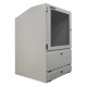 Vista sinistra della postazione con armadio porta computer