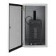 Vista frontale aperta dell'armadio porta PC ventilato IP54 con PC