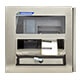 Vista frontale dell’armadio stampante Zebra ZT411 Armagard