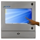 Chassis monitor touch inox chiuso con vista frontale
