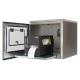 Contenitore di stampante industriale acciaio inox aperto con stampante per etichette TSC MB240