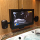 Vasca idromassaggio domestica dotata di copri TV da esterno 32 pollici