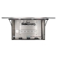 Inox schermo industriali aperto, vista frontale