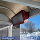 Involucro per display allungato ad alta luminosità DynaScan DS371BT4 installato presso una fermata autobus in Canada