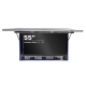 IP69K monitor in acciaio inossidabile aperto, vista frontale con Hisense 55E6NT