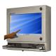 Armadio lavabile monitor touch in acciaio inossidabile vista frontale sinistra