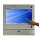 Monitor touch in acciaio inossidabile da 27 pollici vista frontale