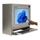 PC touch screen inox full IP65 aperto, orientamento frontale
