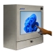 PC touch screen inox full IP65 chiuso, orientamento sinistro