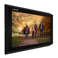 Lo schermo protettivo per TV antiurto Armagard, vista da sinistra