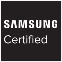 Icona di progettazione certificata Samsung per il totem da esterno Samsung OH doppio di Armagard