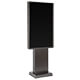 Vista destra di un totem da esterno Samsung OH singolo con display