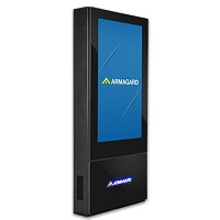Il totem digitale da esterno per hub di trasporto Armagard