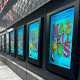 Una serie di vetrine multimediali verticali outdoor da 55" per Soho Place Theatre, London